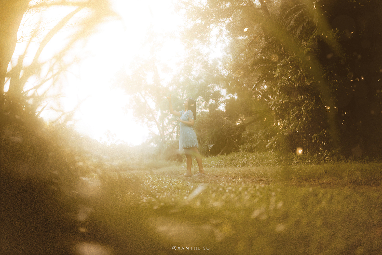 Dreamy golden hour elf photoshoot in Singapore.