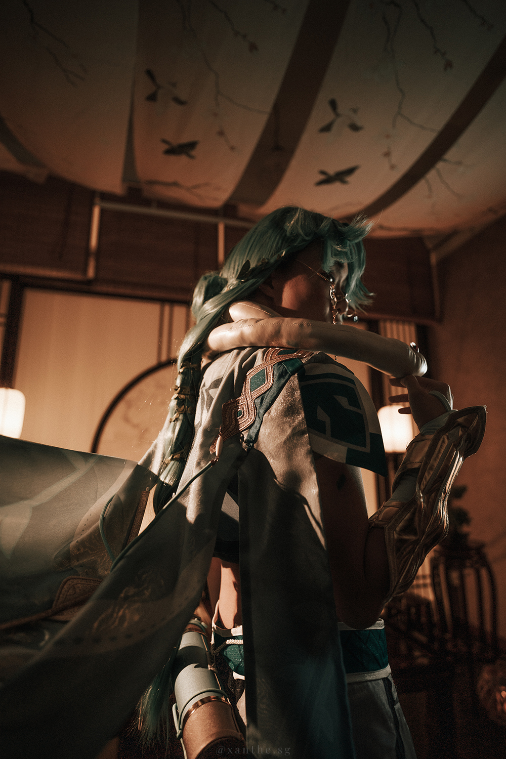 Genshin Impact Baizhu cosplay photoshoot in Singapore.
