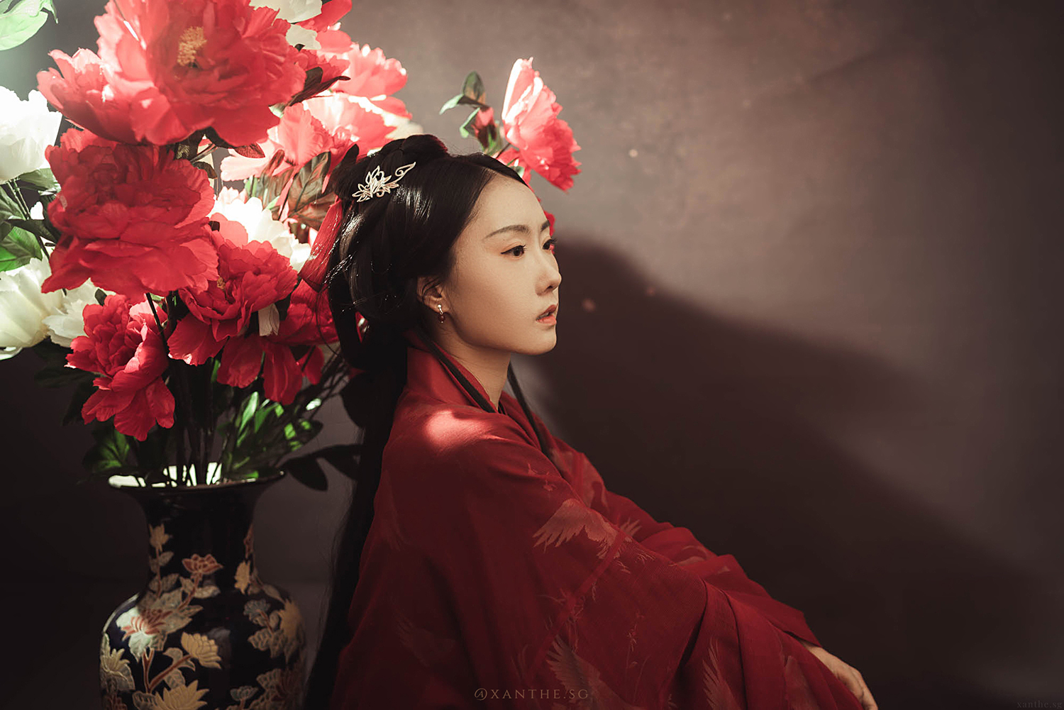 Oriental hanfu studio photoshoot in Singapore.