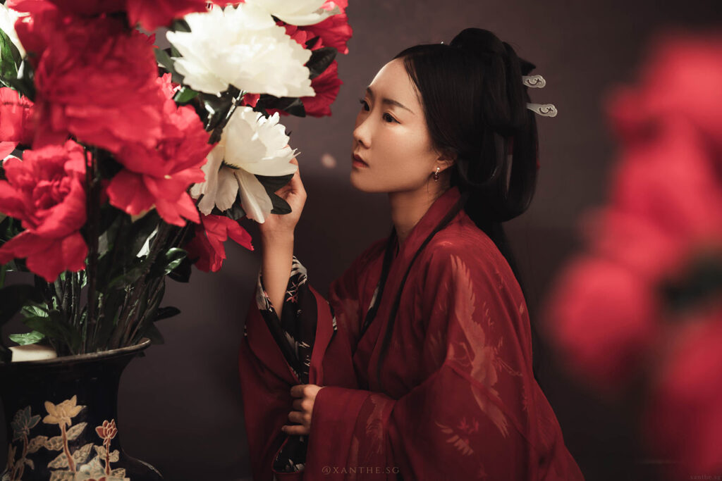 Oriental hanfu studio photoshoot in Singapore.