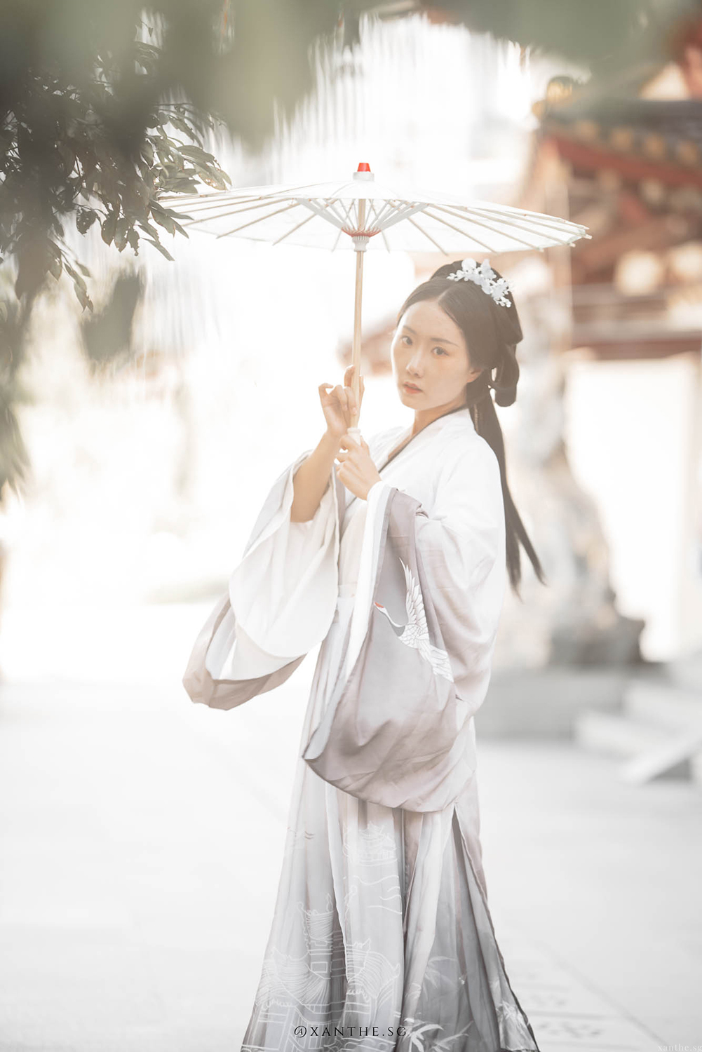 Hanfu photoshoot at Chinatown, Singapore.