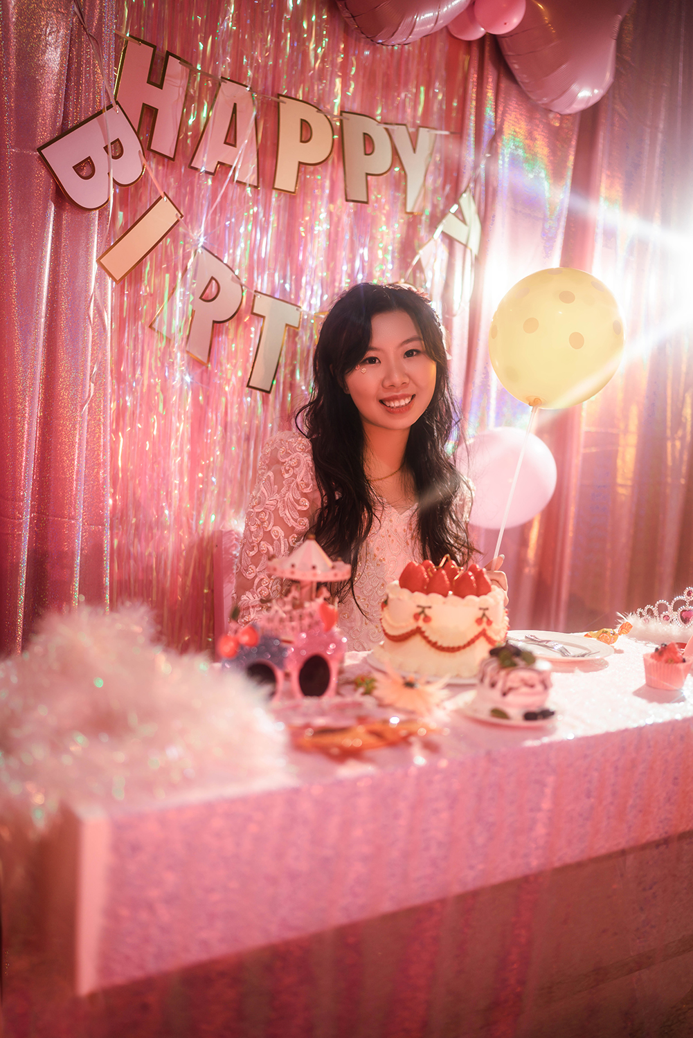 Whimsical birthday studio photography in Singapore.