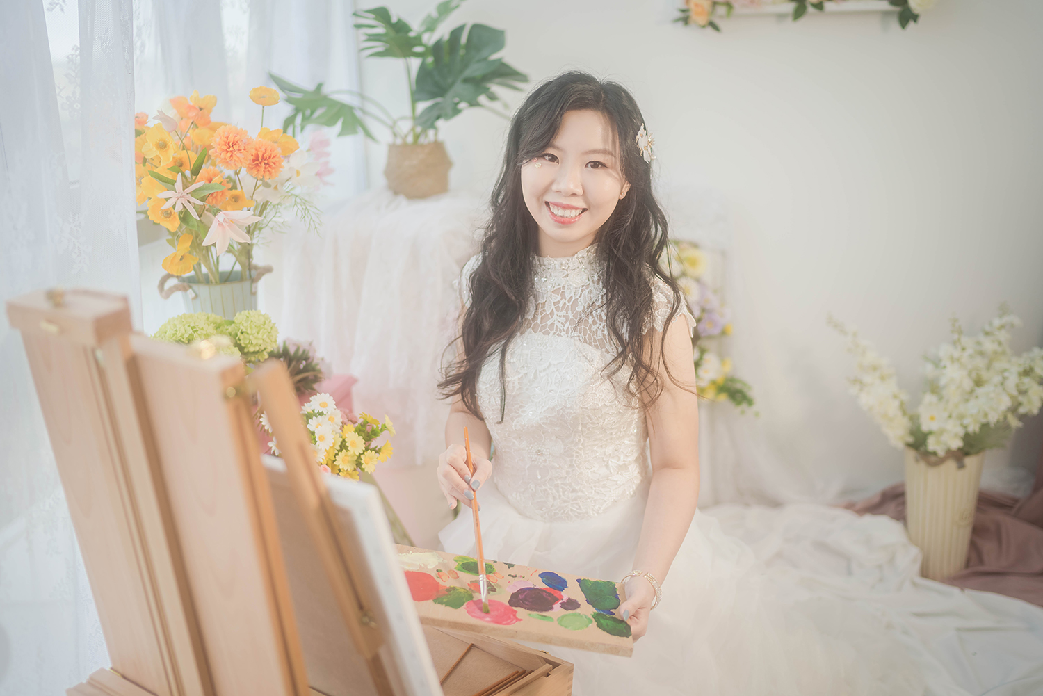 Whimsical portrait studio photography in Singapore.