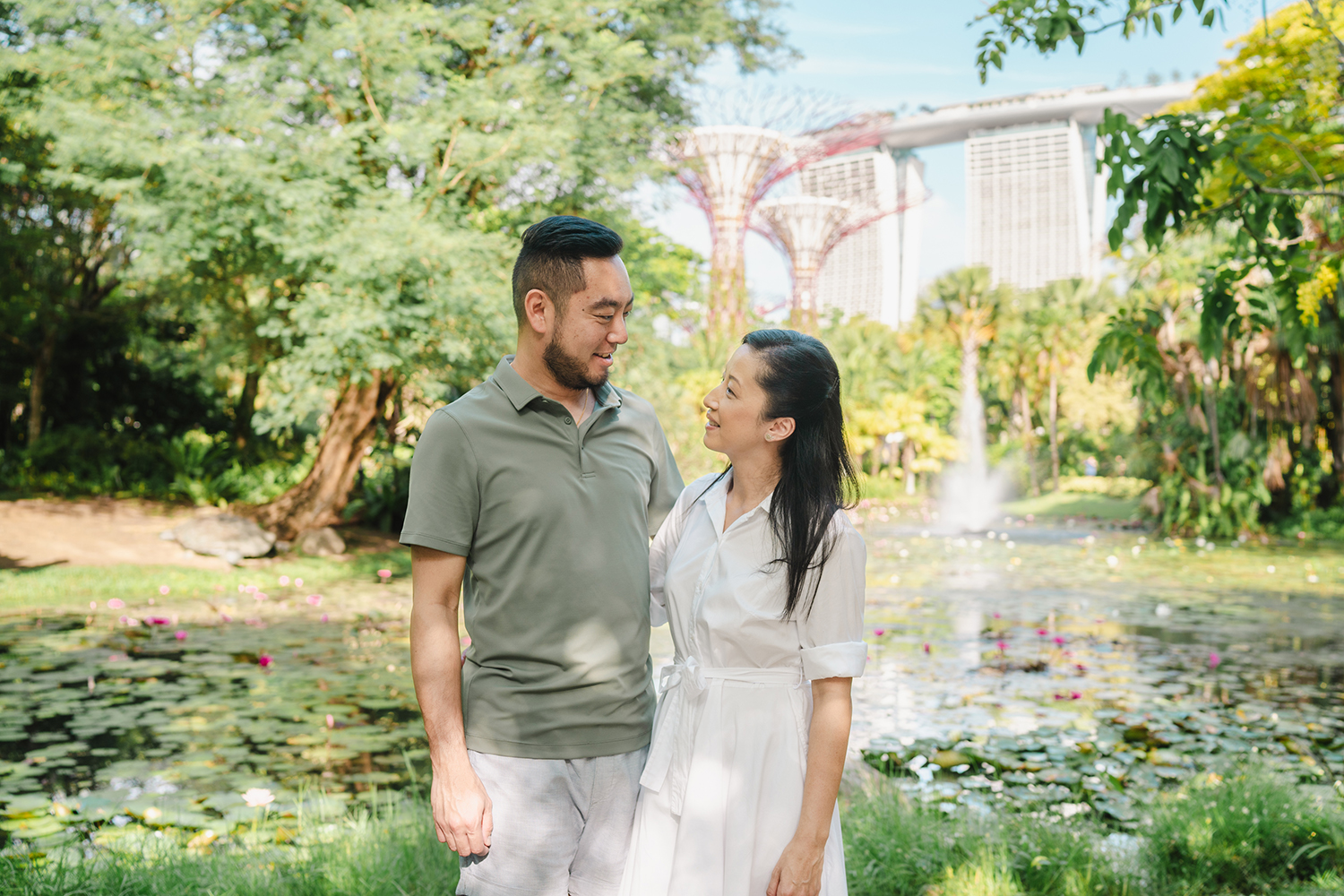Family vacation photoshoot at Gardens by the Bay, Singapore.