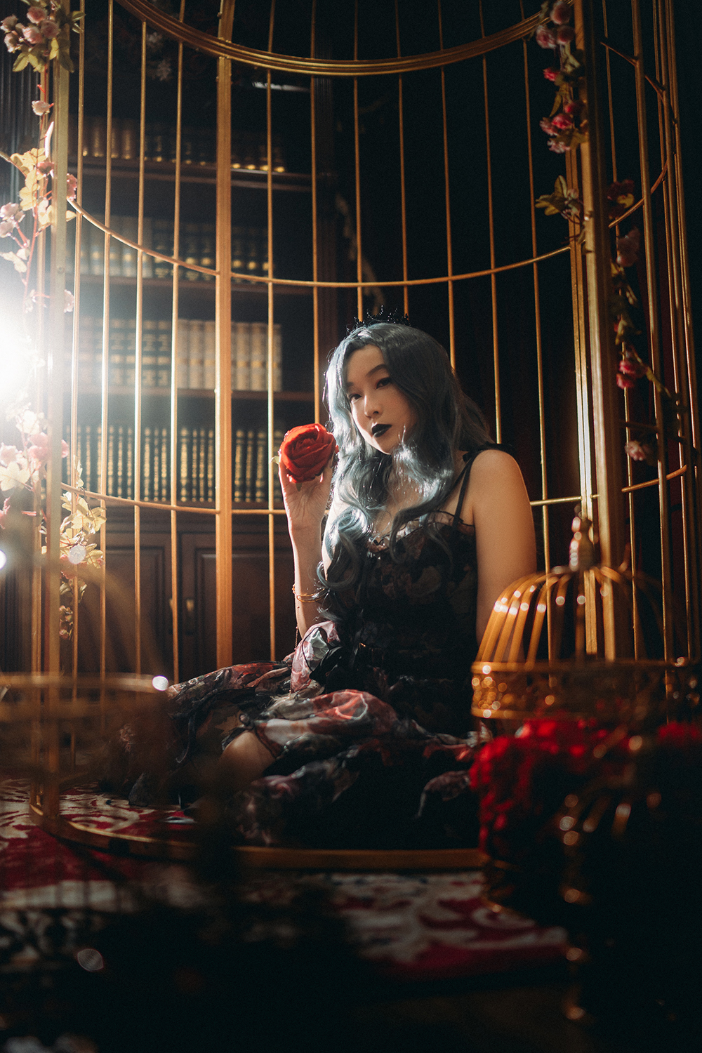 Gothic portrait studio photoshoot in Singapore.