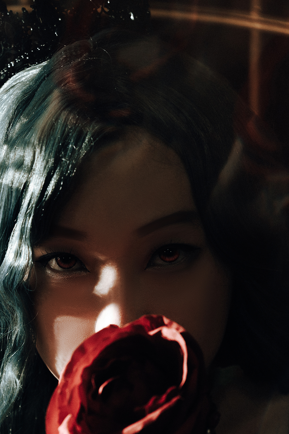 Gothic portrait studio photoshoot in Singapore.